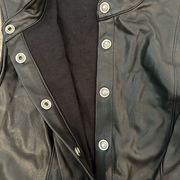 AMANDA UPRICHARD Leather Button Dress - Picture 4 of 5